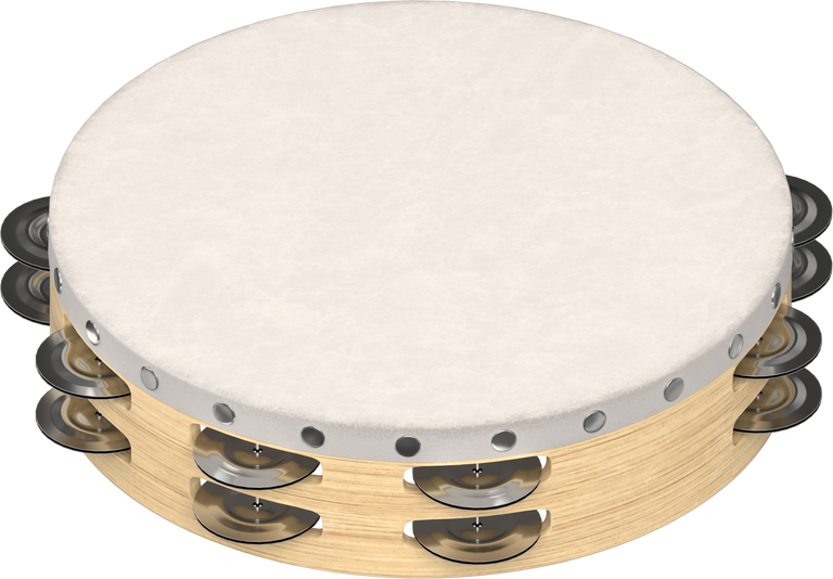 3D rendering illustration of a tambourine